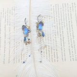 Boucles d'oreille Naturalia - Petit papillon bleu intense