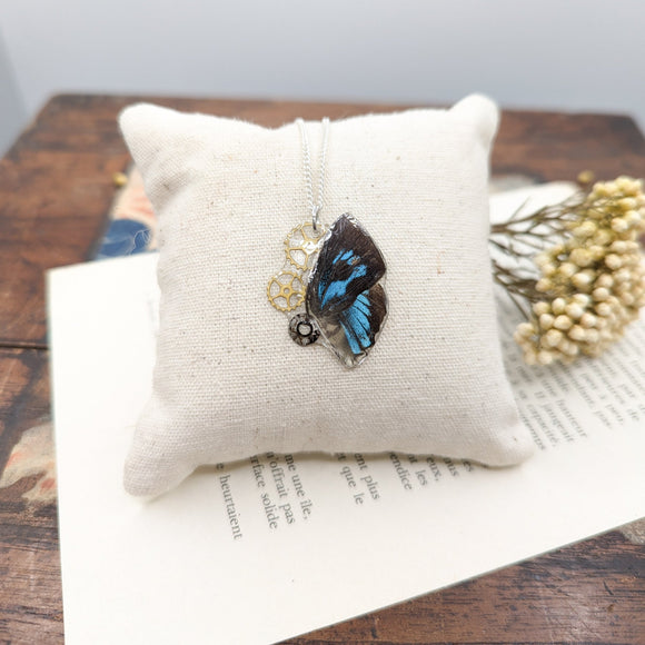 //VENTE PRIVEE// Collier Aponi papillon grand bleu