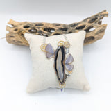 //VENTE PRIVEE// Collier Agate papillon lavande