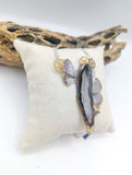 //VENTE PRIVEE// Collier Agate papillon lavande