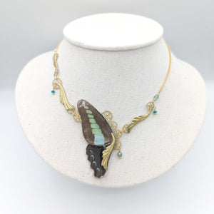 //VENTE PRIVEE// Collier Acanthe Voilier bleu