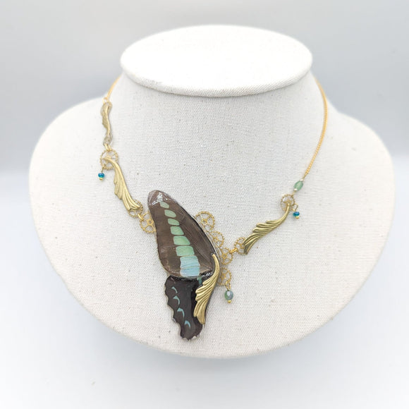 //VENTE PRIVEE// Collier Acanthe Voilier bleu