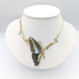 //VENTE PRIVEE// Collier Acanthe Voilier bleu