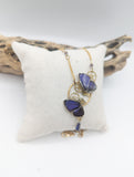 //S// Collier Zéphyr papillon violet PM