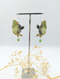 Boucles d'oreille "Naturalia" papillon Green charaxe