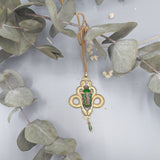 Collier véritable scarabée avec serpent - art nouveau- victorian rehab