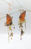 boucle d'oreille papillon veritable papillon bijoux art nouveau