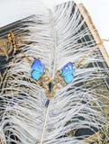Collier bijou entomologique Mucha Arhopala bleu – Victorian Rehab