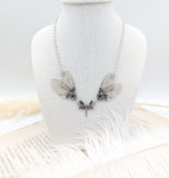 collier veritable aile de cigale réalisé par victorian rehab bijoux féérique et art nouveau