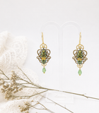 Détail boucles Celestis – scarabée iridescent vert & bronze | Victorian Rehab
