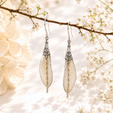 Boucles d'oreille Méandres libellule transparente – ailes de fée bijou Art Nouveau | Victorian Rehab