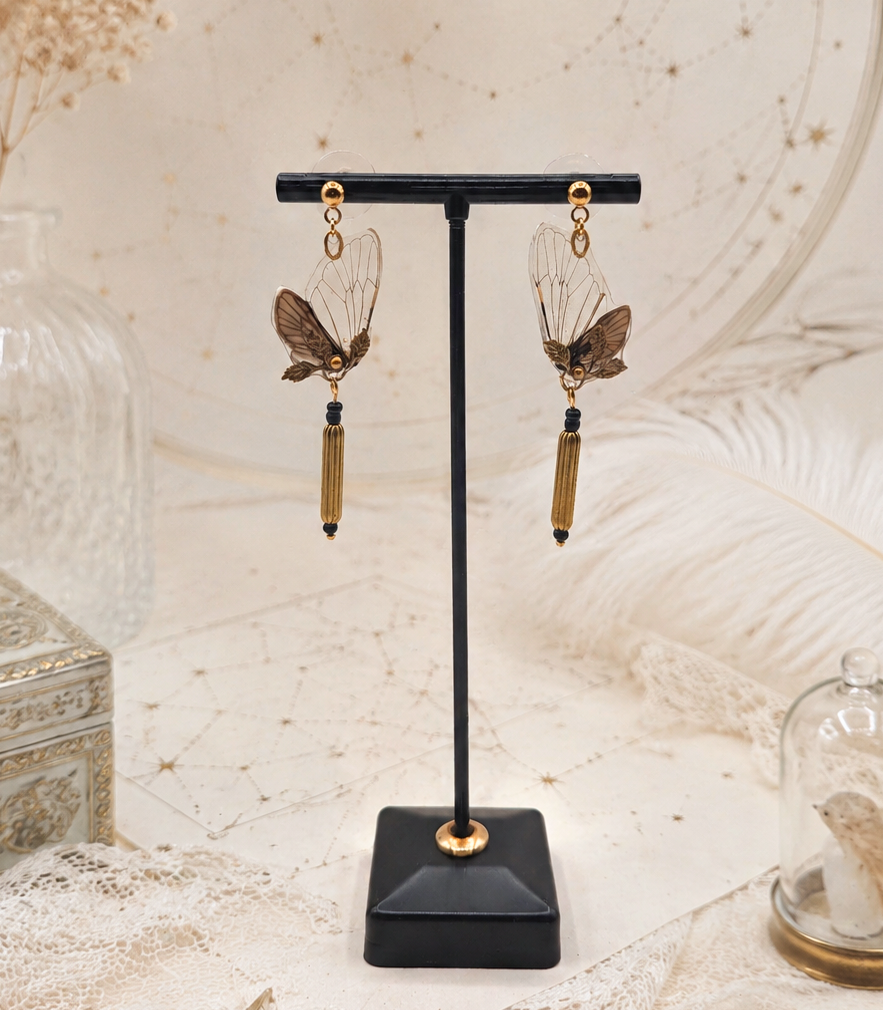 Boucles d'oreille Constellation ailes de cigale Huachys Incarnata Victorian Rehab