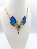 Collier Mucha inspiré Alphonse Mucha véritable aile papillon bleu – Victorian Rehab