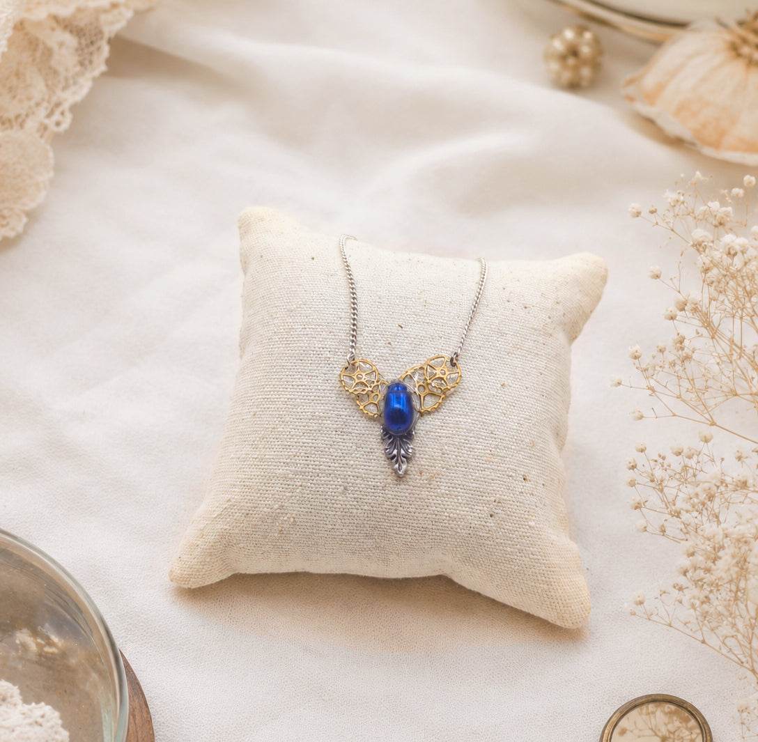 Collier Leaf – véritable scarabée vert