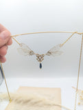 collier art nouveau avec ailes de cigale féérique
