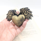 Decoartion murale pour maison coeur sacré ex voto avec ailes d'ange