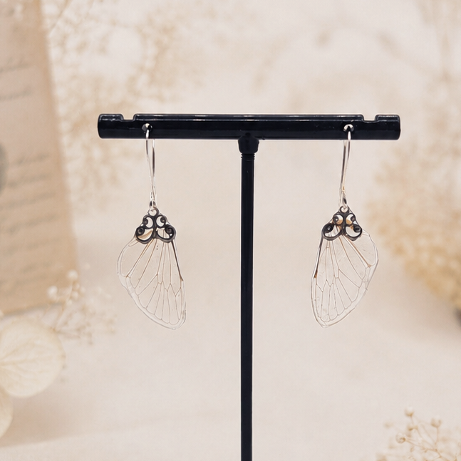 Boucles d'oreille Entrelac - ailes de cigales