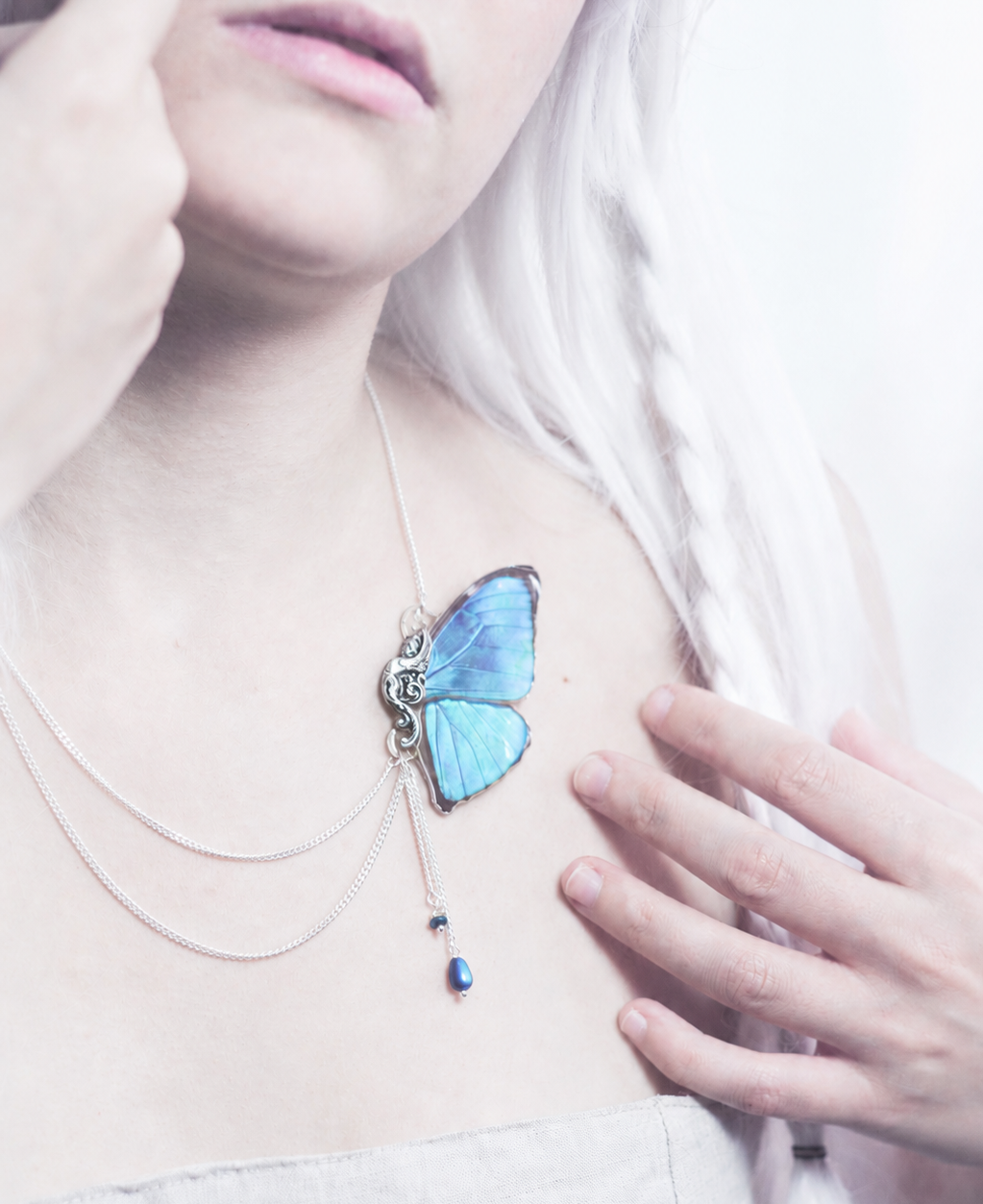 Collier Isis Morpho Portis doré à l'or fin – bijou Art Nouveau Victorian Rehab