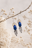 Boucles d'oreille Leaf argentées – véritable scarabée & laiton | Victorian Rehab