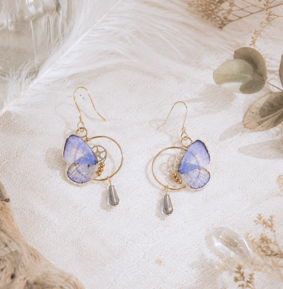 Boucles d'oreille "Zephyr" - Lavande
