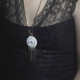 "Salem" long necklace - Enamelled dial
