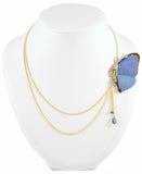Isis Morpho Aega necklace gilded with fine gold