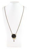 "Jules Verne" long necklace - Black Dial