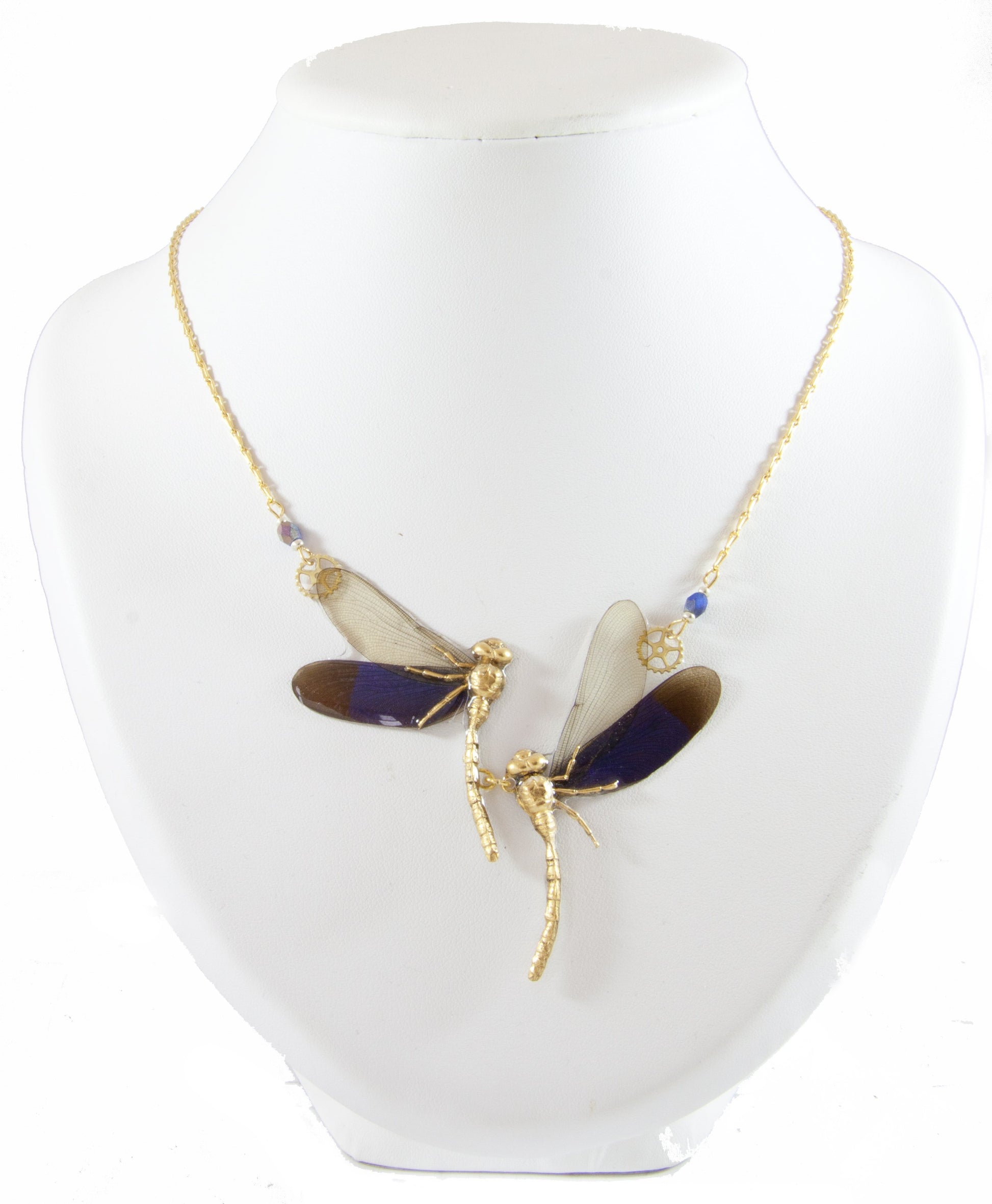 Collier Odonata ailes de libellule porté – bijou fairycore cabinet de curiosité Victorian Rehab