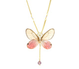Necklace "Psyche" - Butterfly Blushing phantom