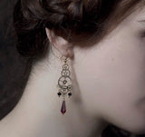 "Boheme" earrings with glass pearl