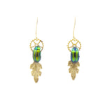 Blue "Leaf" earrings