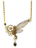 Sphinx Necklace - Silver Cicada Wings