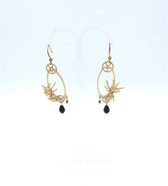 // Private sale // Long bronze Gatsby earring