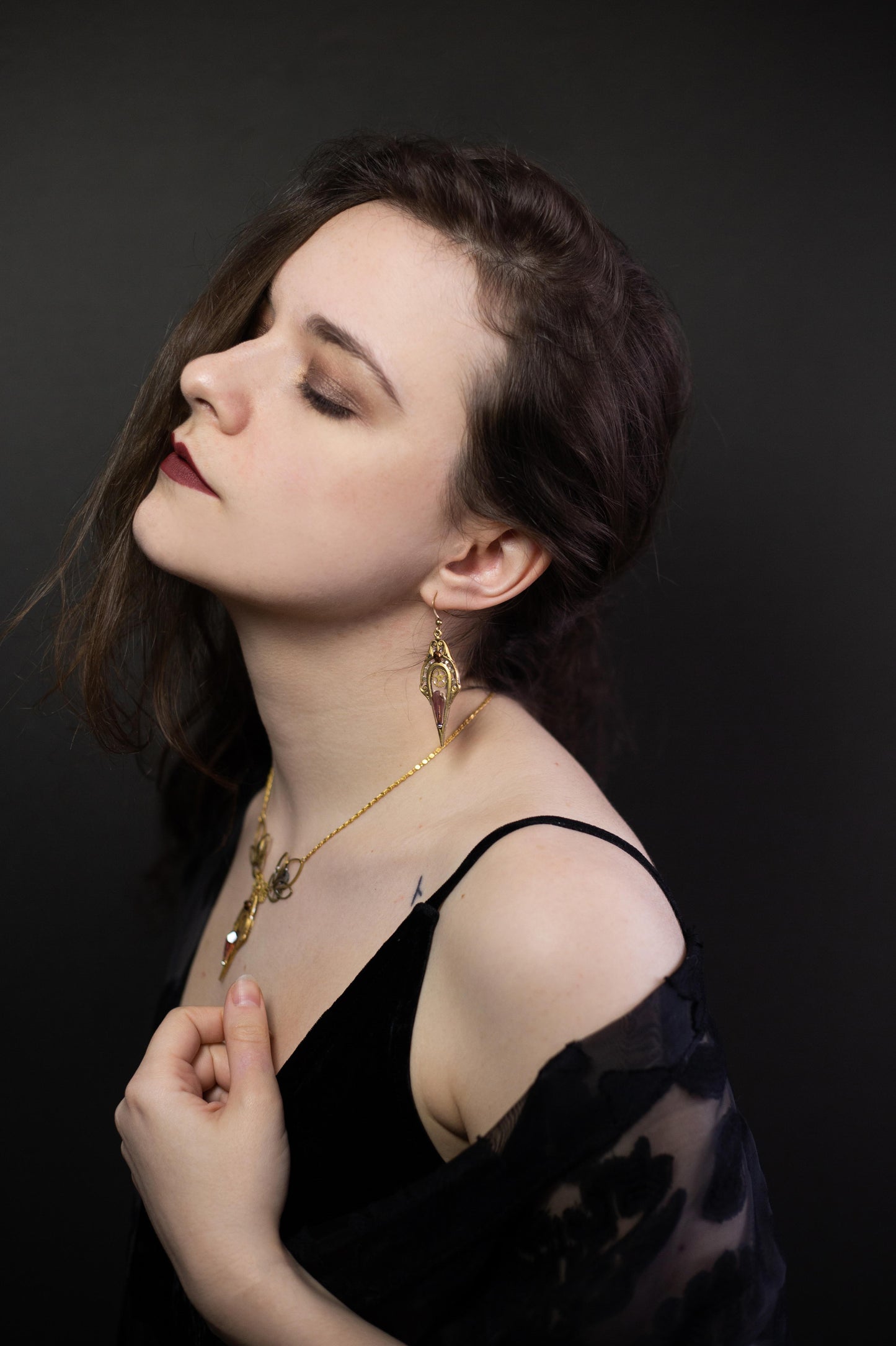 Gold "Mandragore" earrings