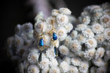 Boucles d'oreille "Azur" - véritable scarabée bleu
