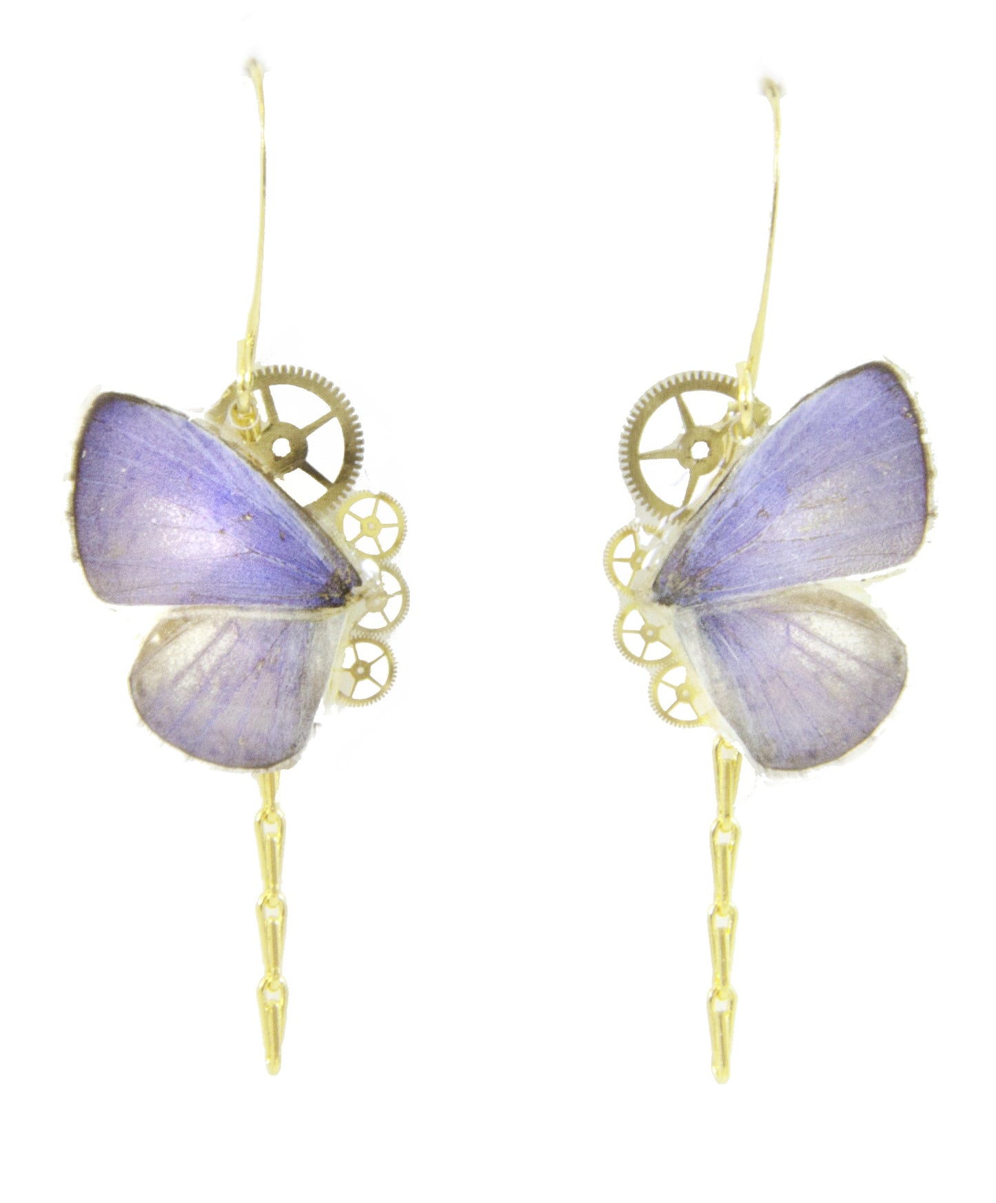 Bijou Art Nouveau boucles Aponi papillon lavande lilas – Victorian Rehab atelier Hérault