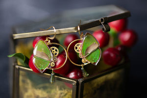"Zéphyr" earrings - Lime green