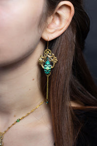 Silver "Lotus" earrings