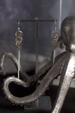 "Mechanical" earrings - Long Silver