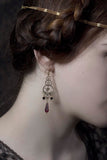 "Boheme" earrings with glass pearl