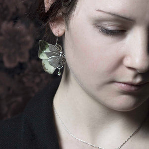 "Chrysalide" earrings - Green Charaxe