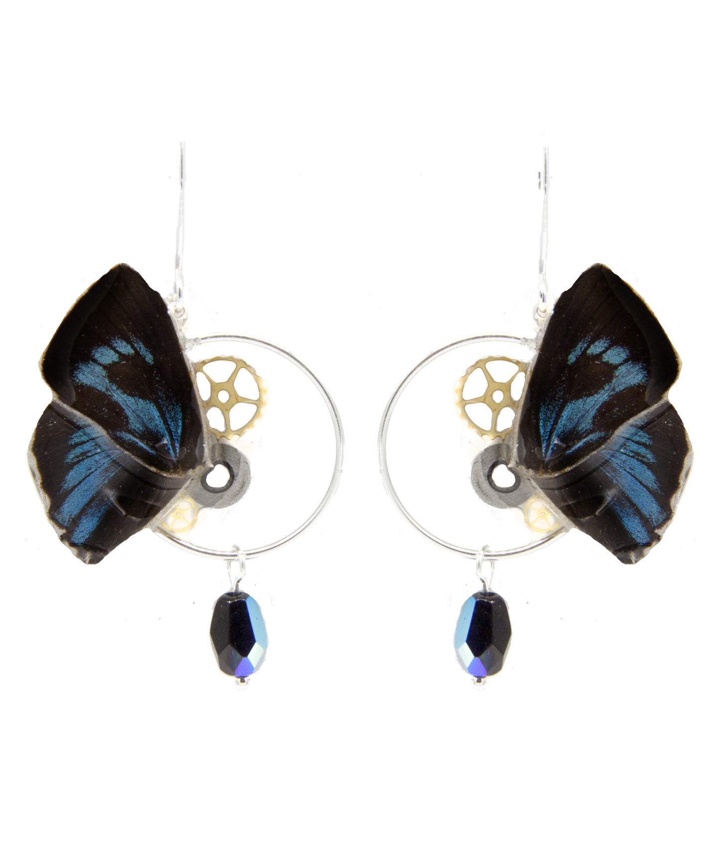 Boucles Zéphyr Ancema Ctesia portées – bijou léger Art Nouveau fait main France Victorian Rehab