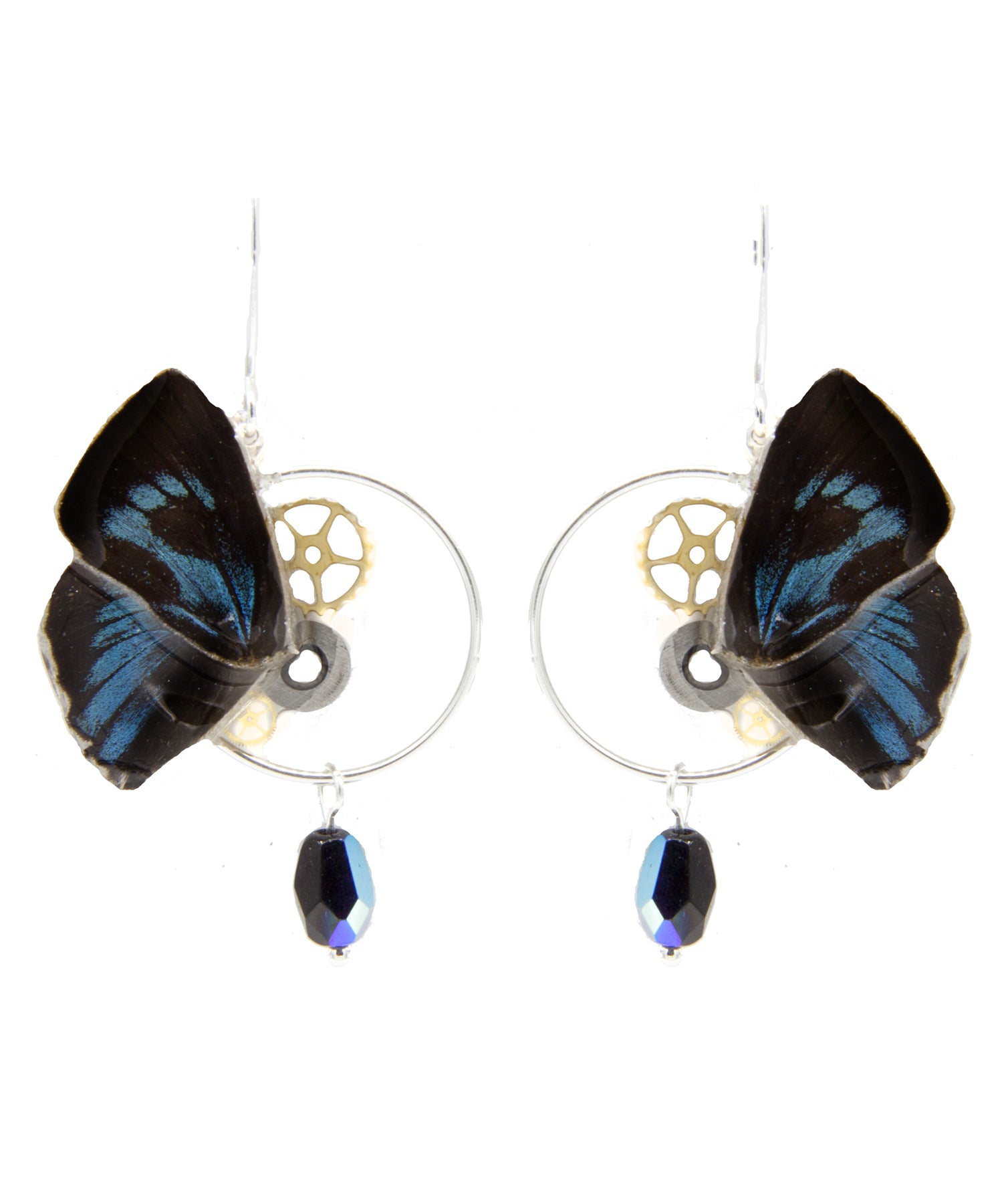 Boucles Zéphyr Ancema Ctesia portées – bijou léger Art Nouveau fait main France Victorian Rehab