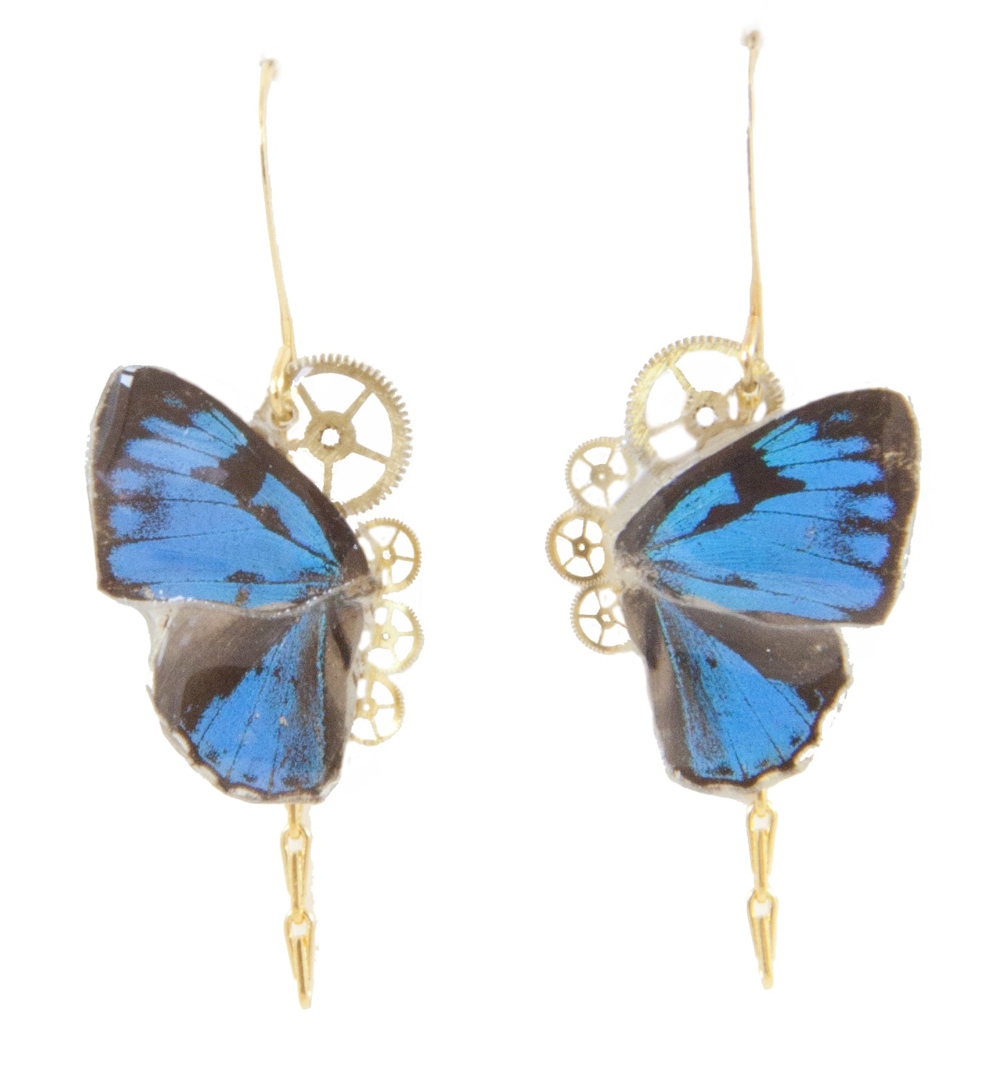Bijou Art Nouveau boucles Aponi Poritia Erycinoides bleu – Victorian Rehab atelier Hérault