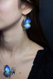 Boucles d'oreille Sphynx Arhopala version dorée – bijou steampunk Art Nouveau Victorian Rehab