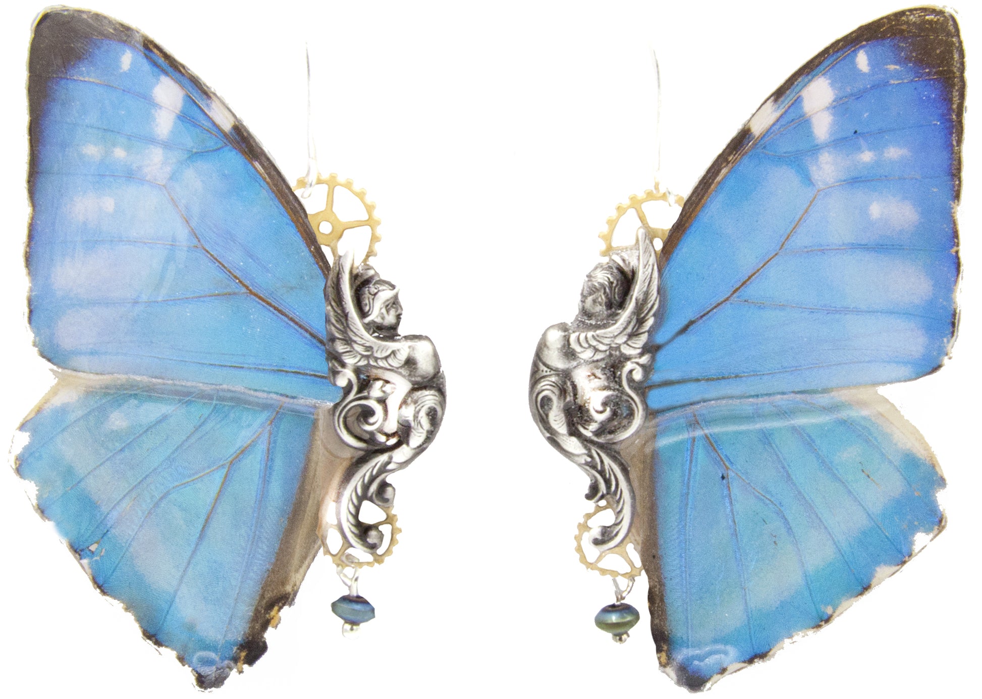 Boucles d'oreille Morpho Zephyritis bijou féérique mariage cérémonie – Victorian Rehab