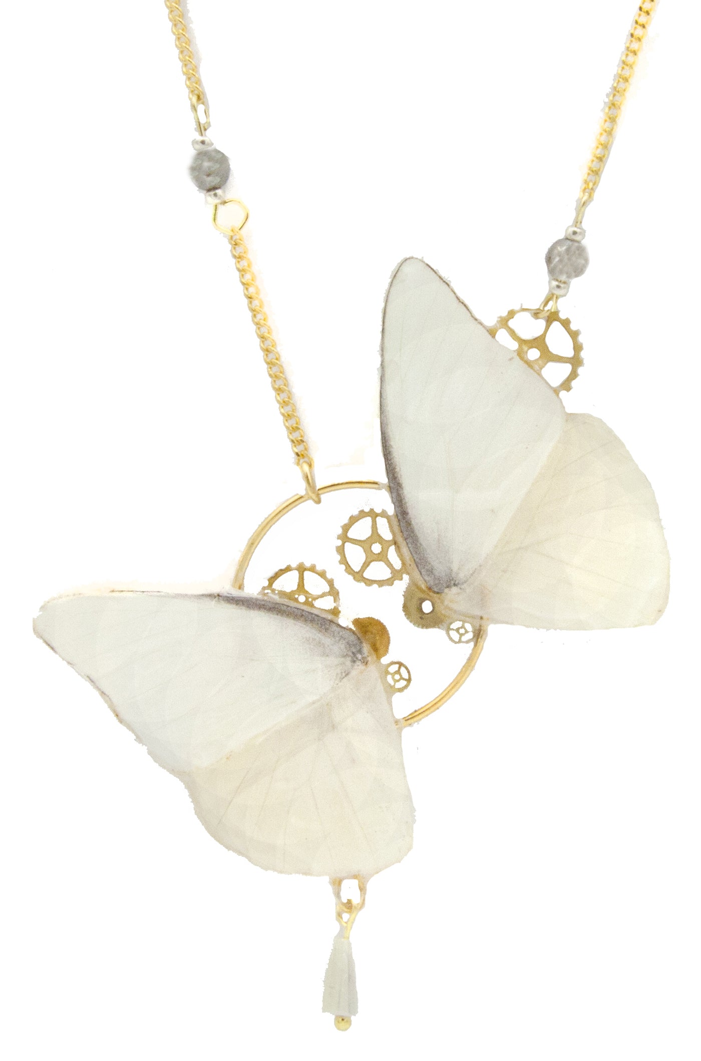 Collier Zéphyr Albina porté – bijou cabinet de curiosités fait main France Victorian Rehab